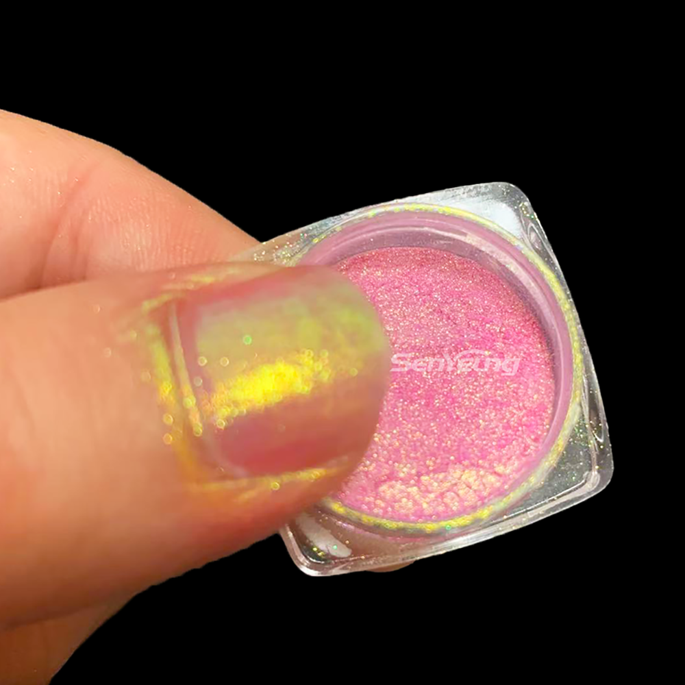 Vibrant Unicorn Chrome Nail Powder Candy Aurora for Lips Face - Image 6