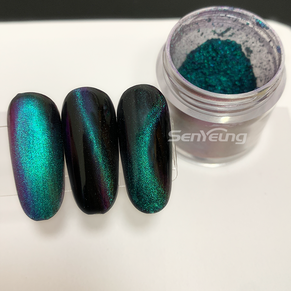 New Style Chameleon Holographic Cat Eye Pigment Glitter Using for Nail Art