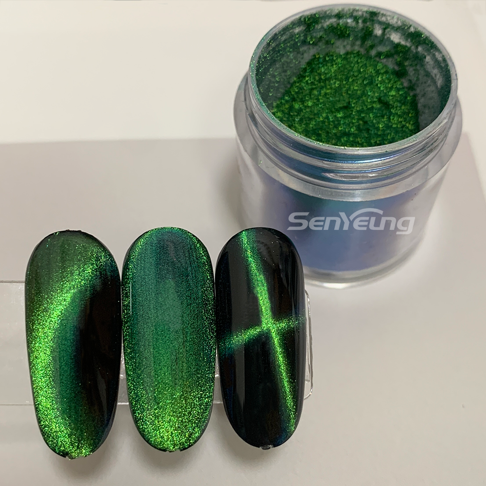 9D Nail Art Color Changing Magnetic Cat Eye Nail Powder for Crafts