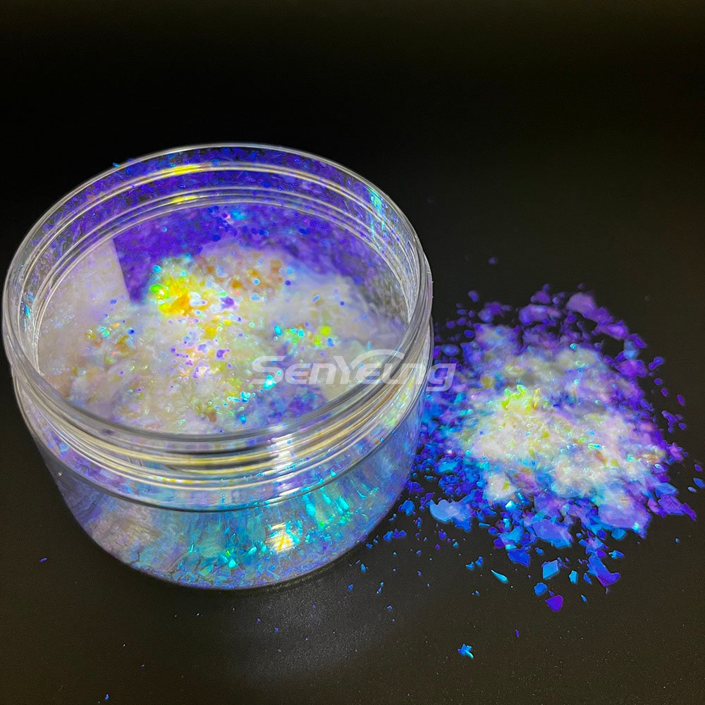 High Sparkle Cosmetics Chameleon Nail Opal Flakes Rainbow Aurora Chrome Eyeshadow Flakies - Image 6