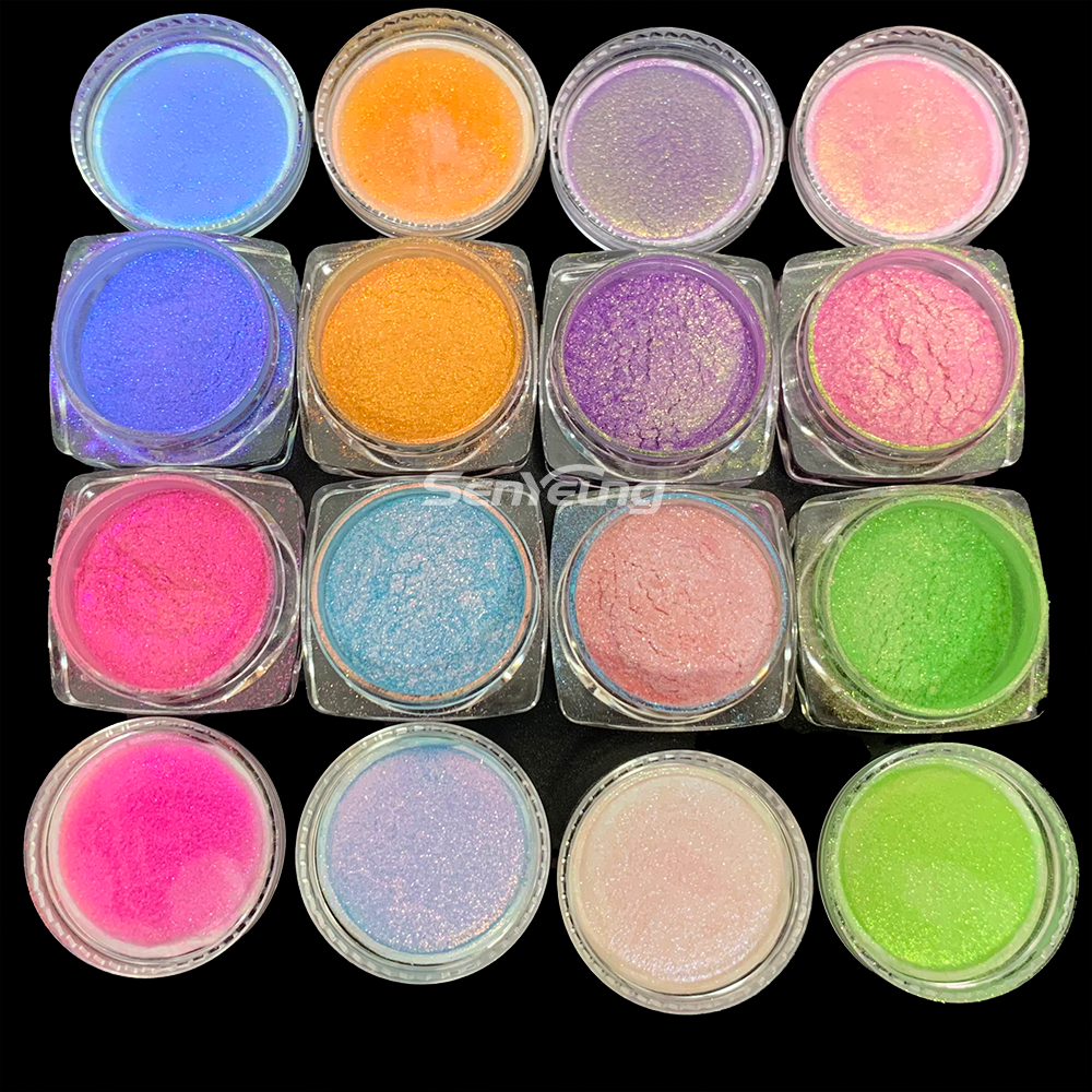 Vibrant Unicorn Chrome Nail Powder Candy Aurora for Lips Face - Image 2